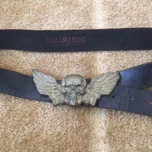 Vintage Looking Lucky Brand Skull Belt
